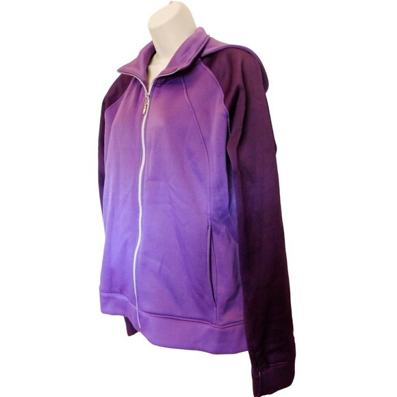 Puppy Paw Jacket 1X Purple Hoodie Dog Lover by Maxim Studio Cotton Blend - Picture 2 of 7